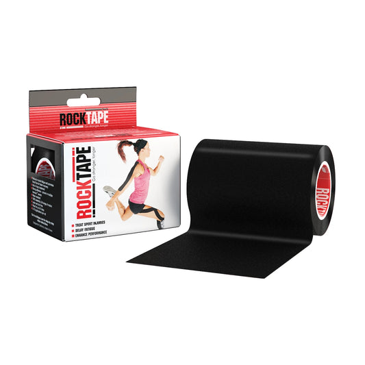 RockTape Kinesiology Tape Black - 10cm x 5m