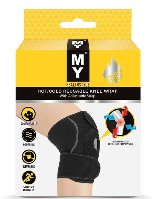 MY Healthstyle Hot/Cold Reusable Knee Wrap With Adjustable Straps