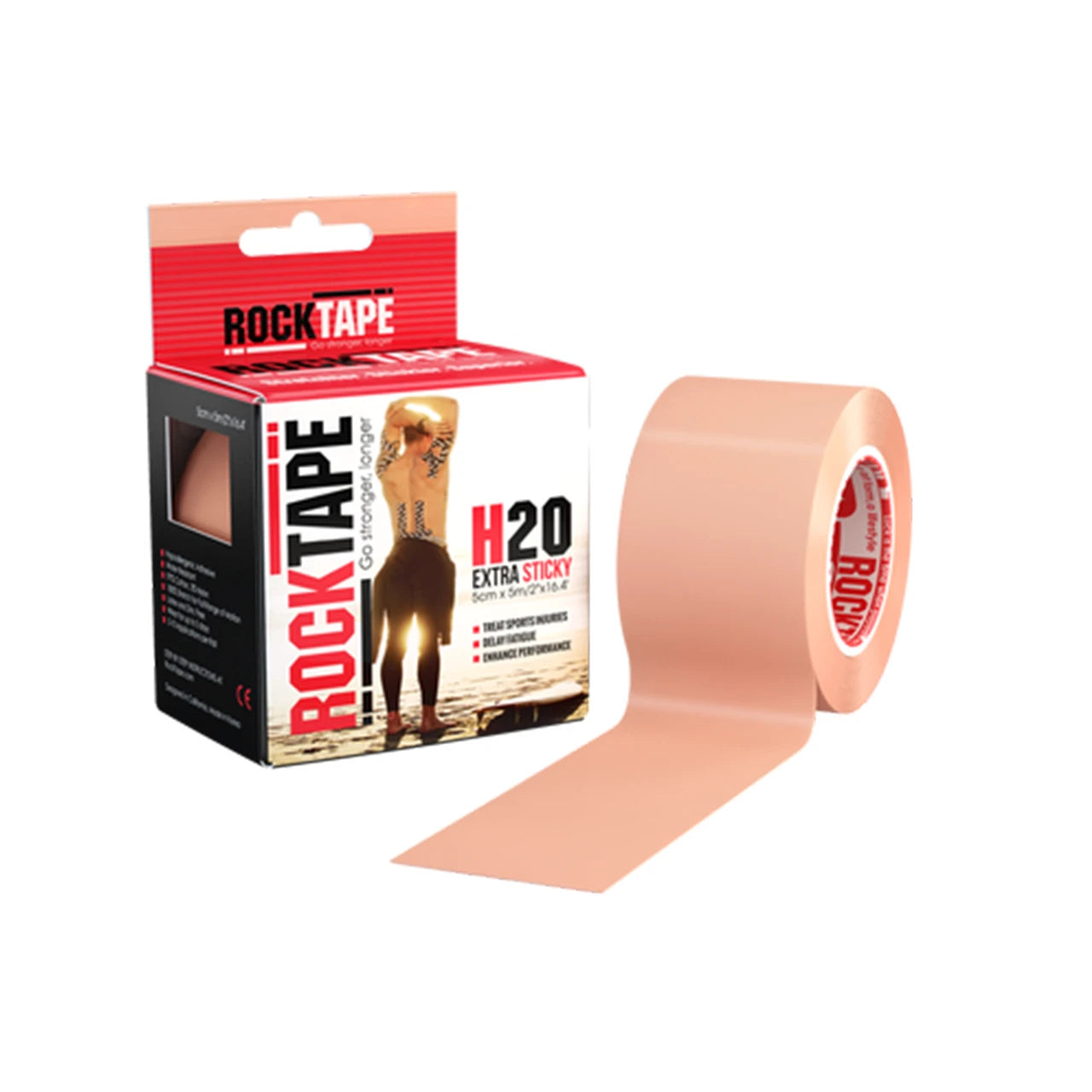 RockTape H20 Kinesiology Tape Beige - 5cm x 5m
