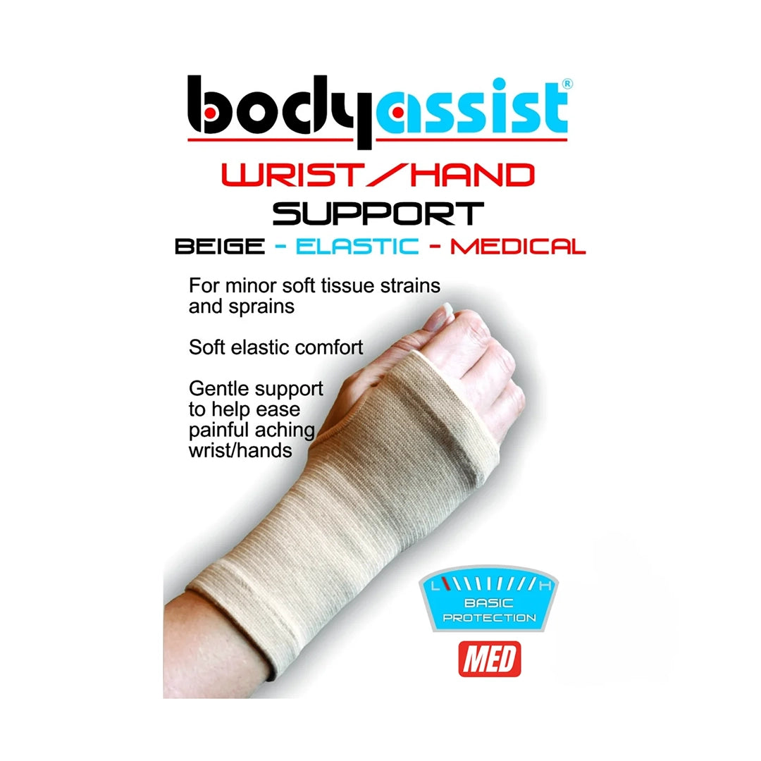 Bodyassist Slip-On Wrist Hand Support - Beige