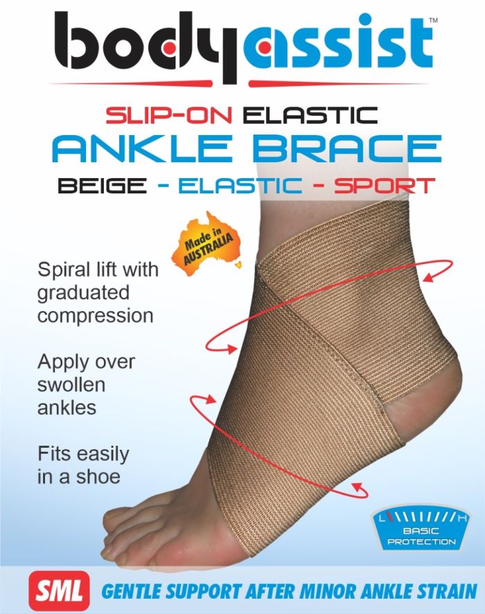 Bodyassist Slip-On Elastic Ankle Brace - Large