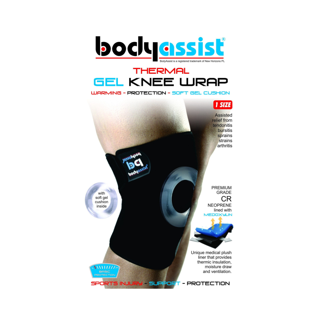 Body Assist Thermal Knee Wrap with Gel Buttress