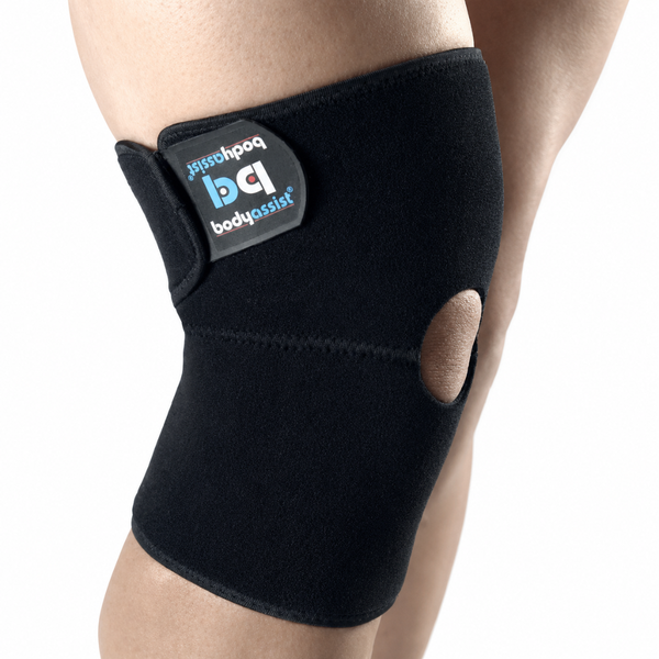 Body Assist Thermal Knee Wrap Open Patella – Black