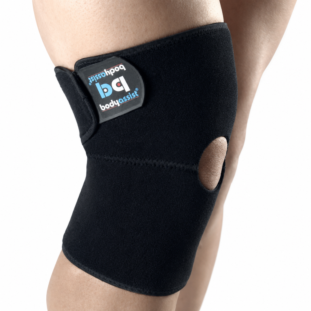 Body Assist Thermal Knee Wrap Open Patella – Black