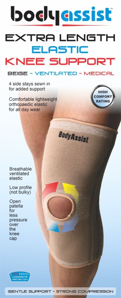 Bodyassist Extra Length Elastic Knee - Small