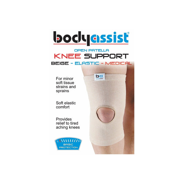 Body Assist Slip-On Elastic Knee Sleeve (Open Patella) – Beige