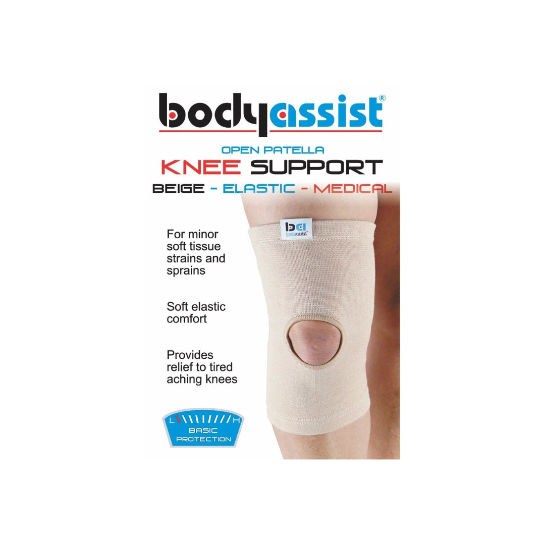 Body Assist Slip-On Elastic Knee Sleeve (Open Patella) – Beige