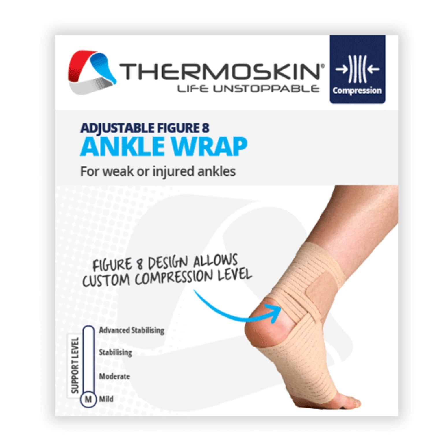 Thermoskin Adjustable Figure 8 Ankle Wrap - Large / Extra Large