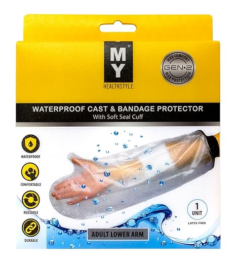 MY Healthstyle Waterproof Cast & Bandage Protector - Adult Lower Arm
