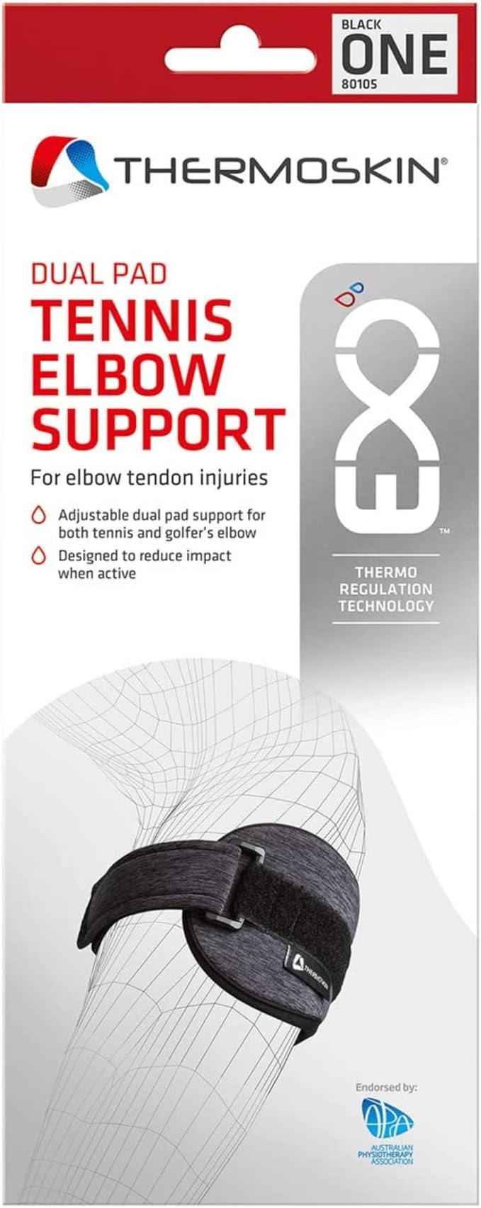 Thermoskin EXO Thermal Dual Pad Tennis Elbow Support