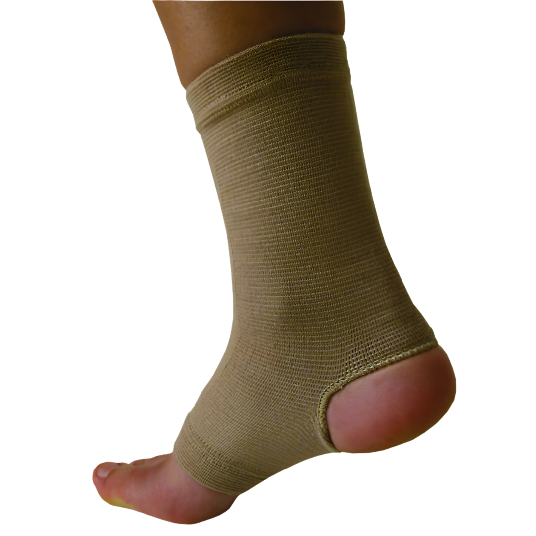 Body Assist Slip-On Basic Elastic Ankle Support – Beige - Medium1