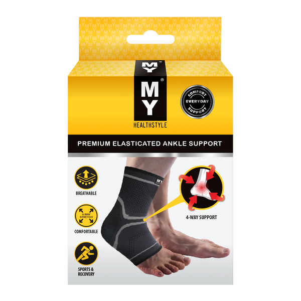 MY Healthstyle Premium Elasticated Ankle Support - Extra Large