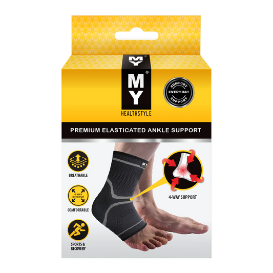 MY Healthstyle Premium Elasticated Ankle Support - Small