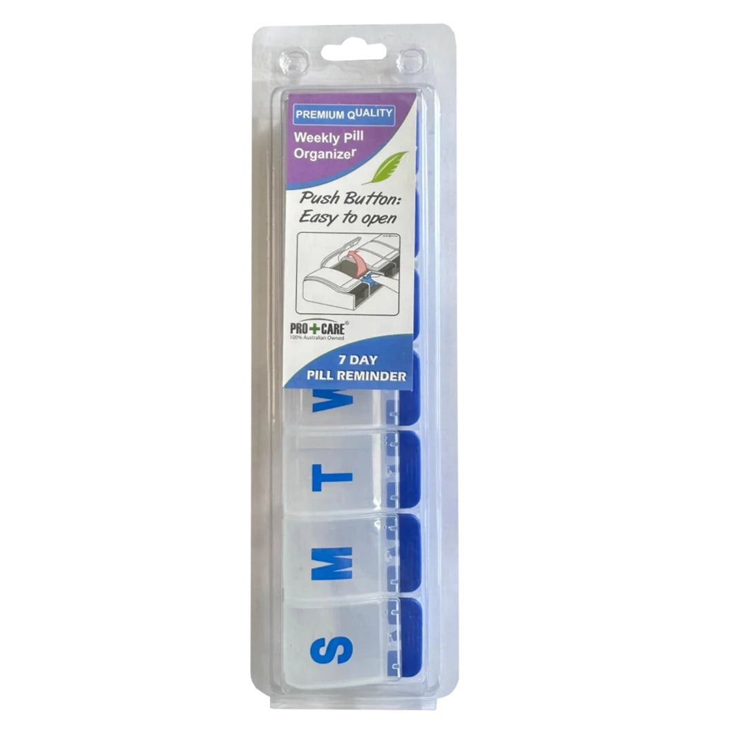 PB809 Weekly push button pill organizer