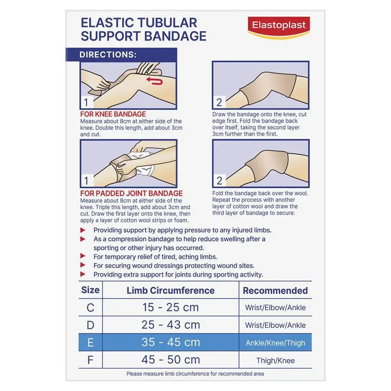 Elastoplast Elastic Tubular Support Bandage - Medium - 35-45cm