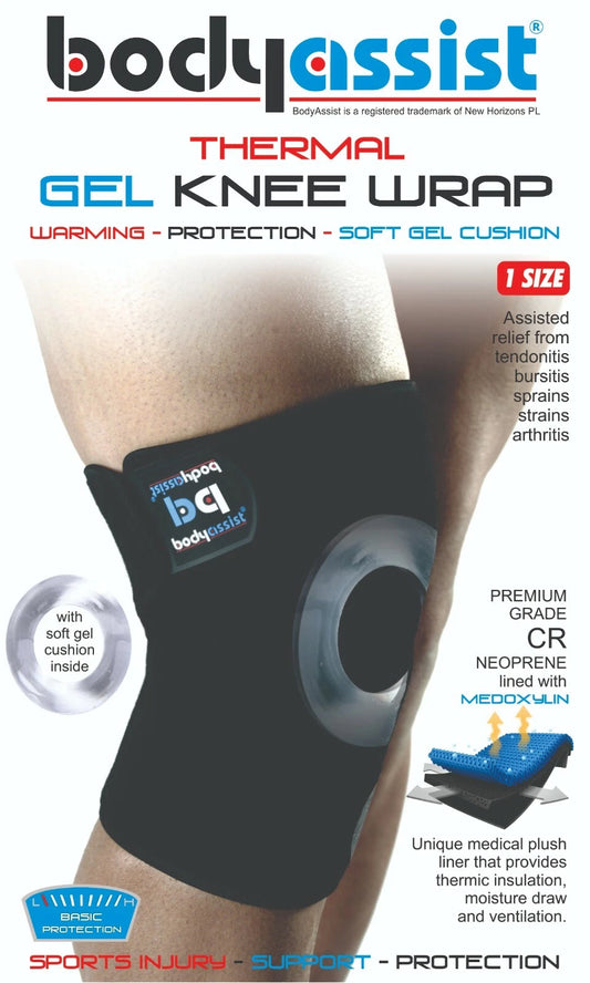 Bodyassist Thermal Knee Wrap With Gel Buttress